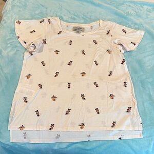 EUC Tommy Bahama X Disney parks flutter sleeve Hawaiian Minnie Mouse T-shirt szM